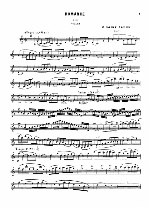 First page of Romance