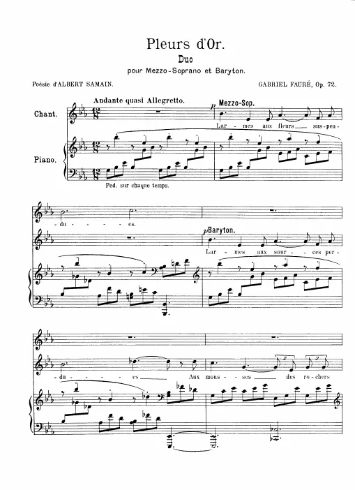 First page of Pleurs d'or