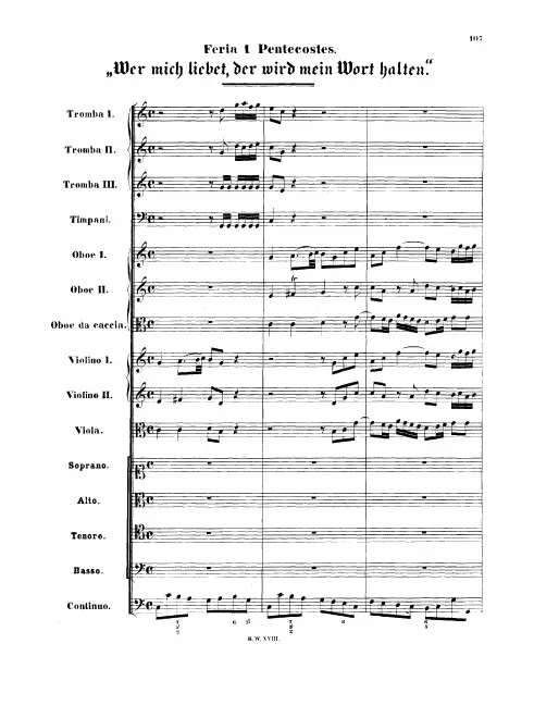 First page of Wer mich liebet, der wird mein Wort halten [II]