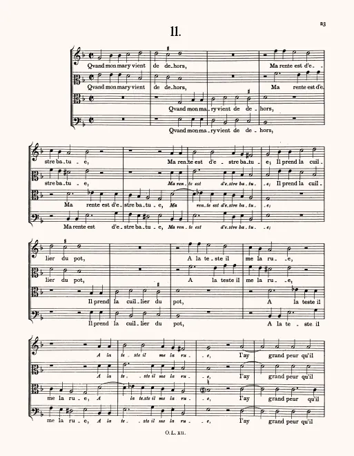 First page of Quand mon mary vient de dehors