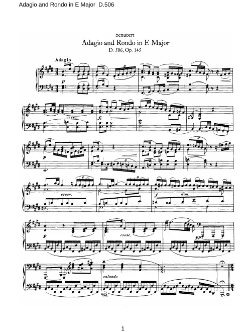 First page of Rondo in E major