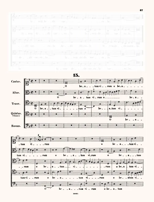 First page of O beatum virum