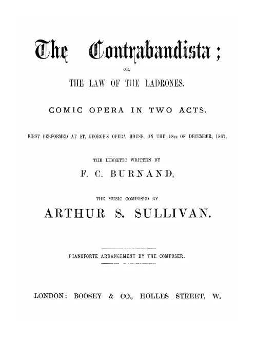First page of The Contrabandista