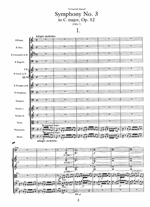 First page of Symphony No.3 in C major