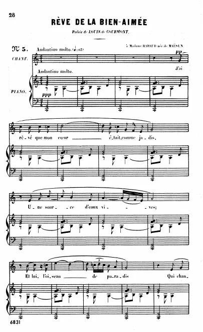 First page of Rêve de la bien-aimée