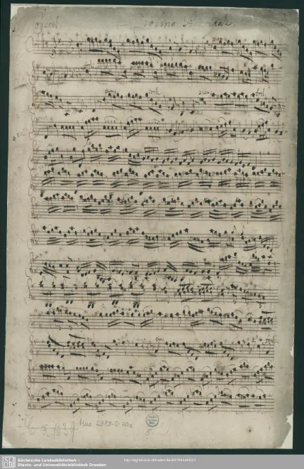 First page of Violin Concerto in G major