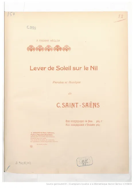 First page of Lever de soleil sur le Nil