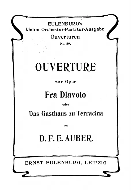 First page of Fra Diavolo, ou L'hôtellerie de Terracine