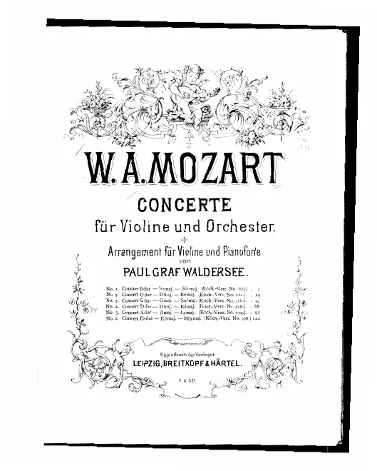 First page of Concerte für Violine und Orchester