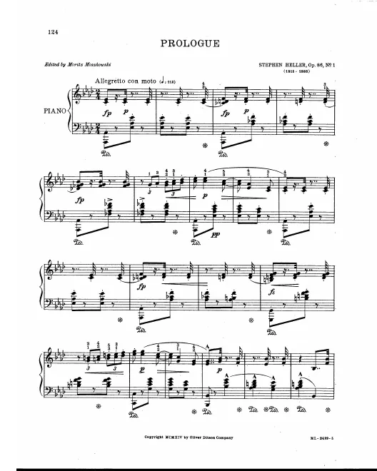 First page of Sieben Charakterstucke