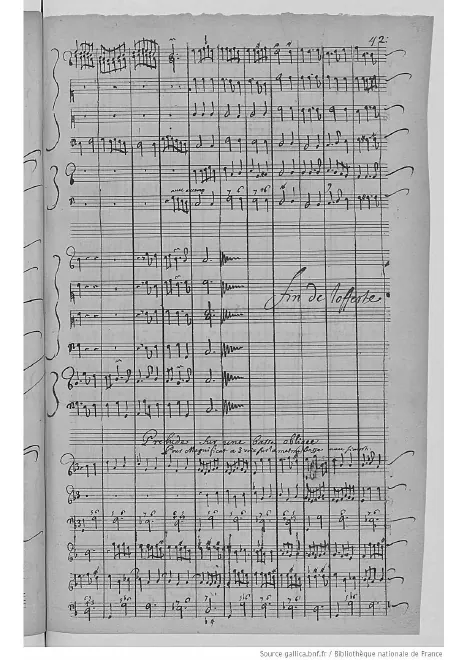 First page of Magnificat à 3 voix sur une basse obligée