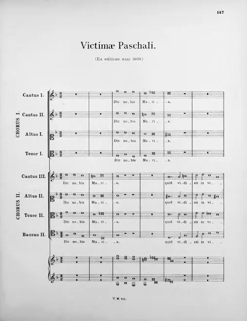 First page of Victimæ Paschali