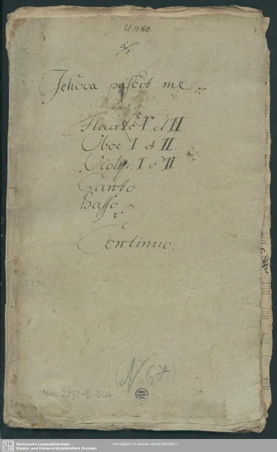 First page of Jehova pascit me
