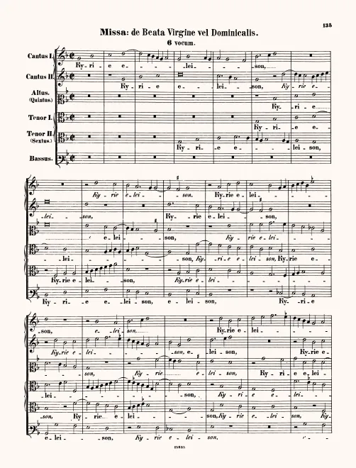 First page of Missa de Beata Virgine