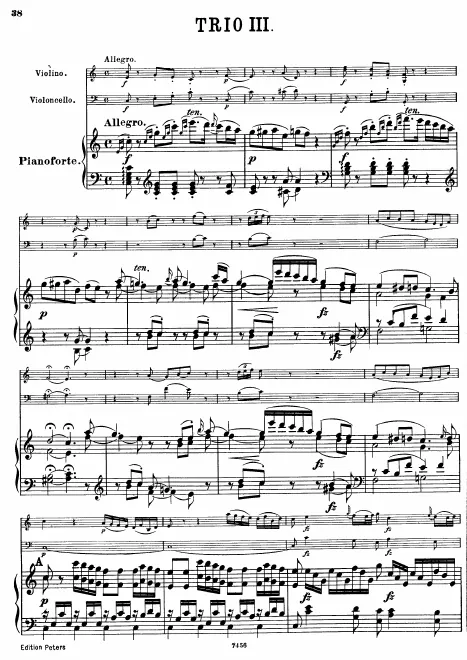 First page of 3 Piano Trios