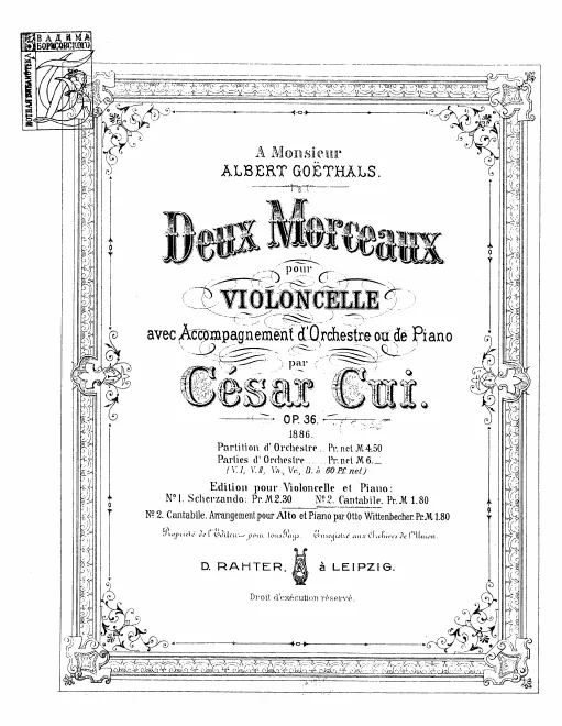 First page of 2 Morceaux