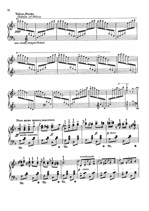 First page of Hungarian Rhapsody No.14