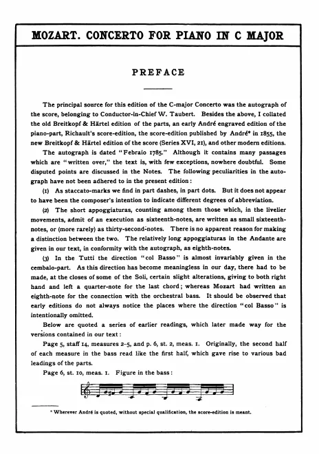 First page of Piano Concerto No.21