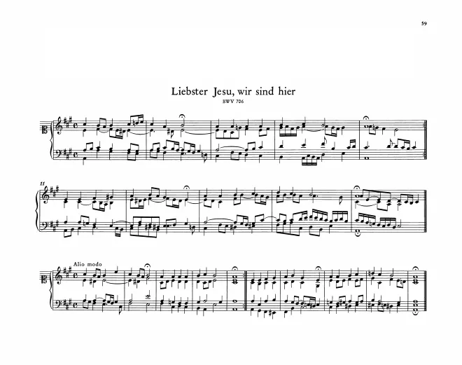 Liebster Jesu, wir sind hier, BWV 706