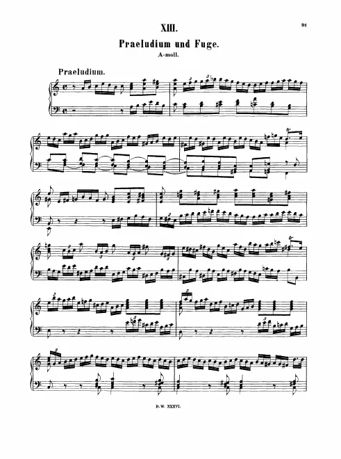 First page of Prelude and Fugue