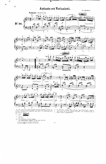 First page of Variations in F minor
