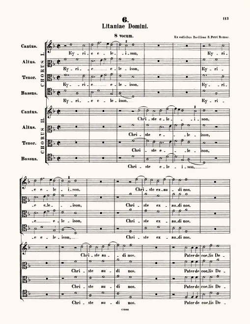 First page of Litaniae Domini