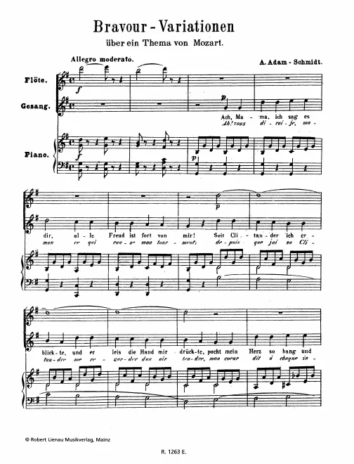First page of Bravour-Variationen über ein Thema von Mozart