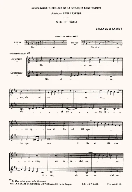 First page of Sicut rosa inter spinas
