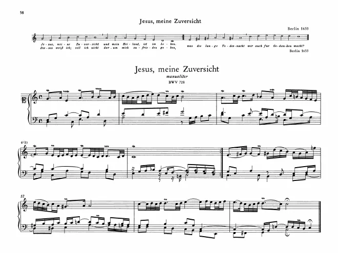 Jesus, meine Zuversicht, BWV 728