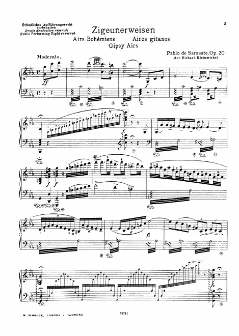 First page of Zigeunerweisen