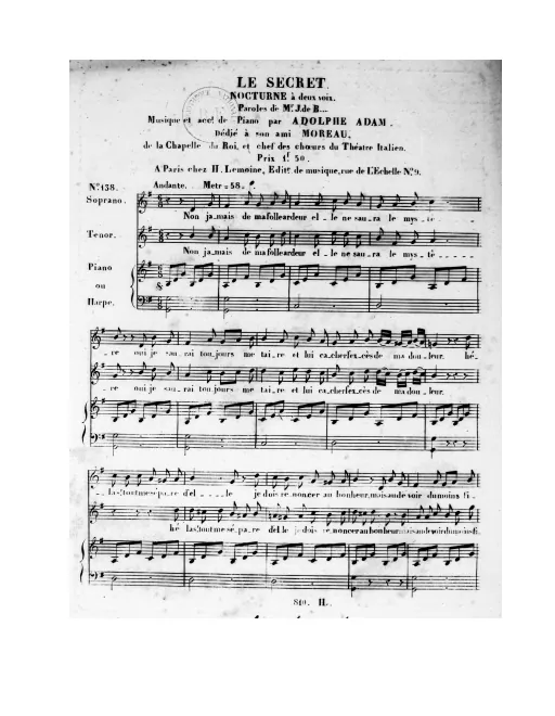 First page of Le secret