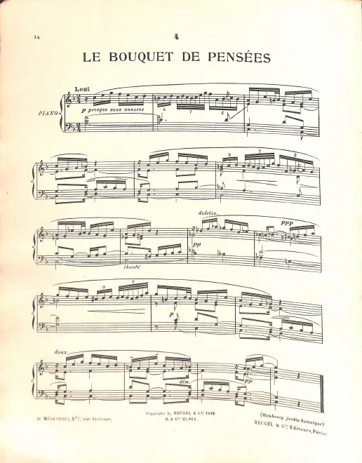 First page of Le rossignol éperdu