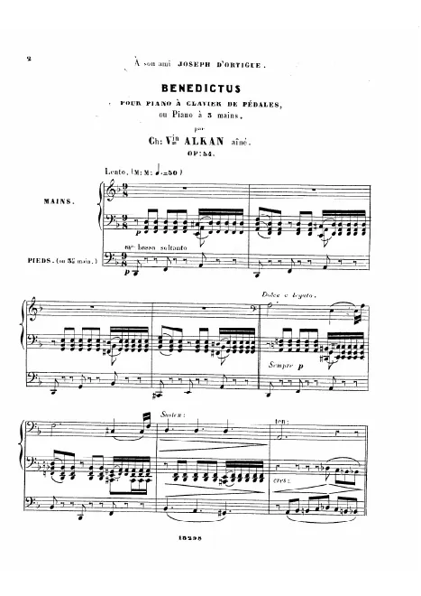 First page of Benedictus, Op.54