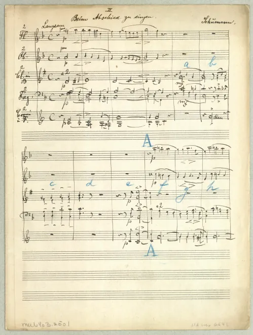 First page of Beim Abschied zu Singen