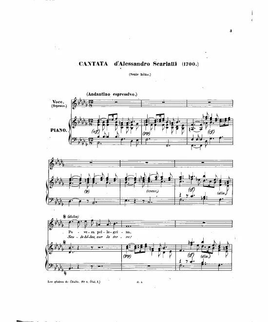 First page of Povera pellegrina
