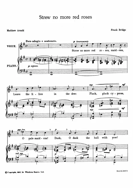 First page of Strew no more red roses