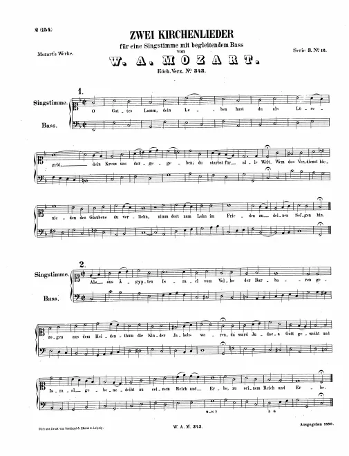 First page of 2 Kirchenlieder