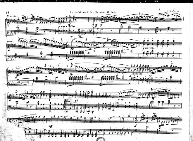 First page of Marsches favorites, No.2, WoO 209