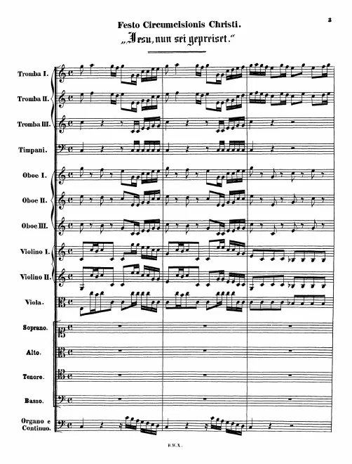 First page of Jesu, nun sei gepreiset