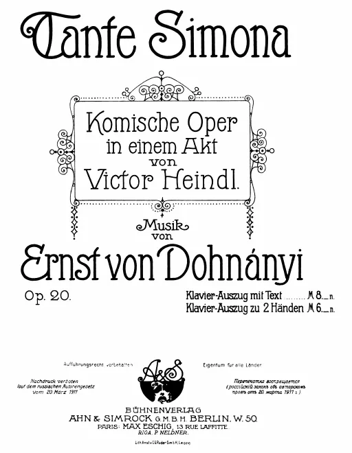First page of Tante Simona