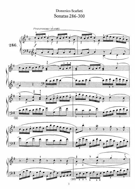 First page of Keyboard Sonata in G major