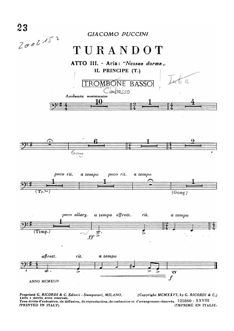 Bass Trombone (or Cimbasso)