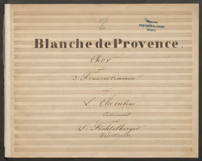 First page of Blanche de Provence