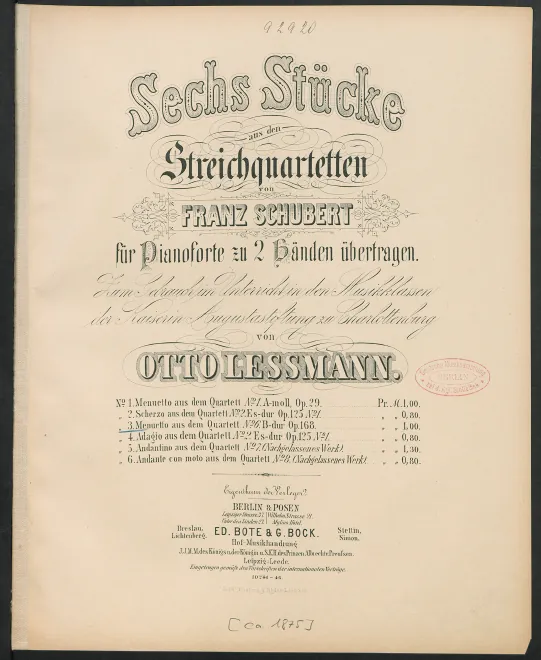 First page of String Quartet in