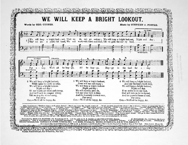 First page of We Will Keep a Bright Lookout