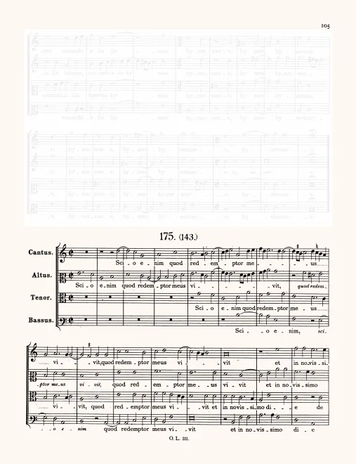 First page of Scio enim quod redemptor, LV 151