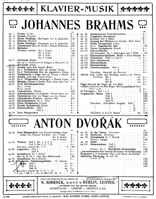 First page of Serenade No.2 in A major