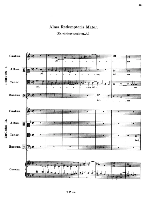 First page of Alma Redemptoris mater