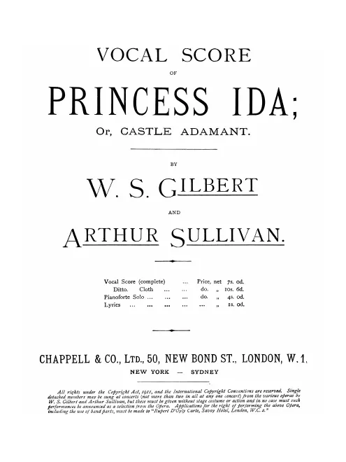 First page of Princess Ida