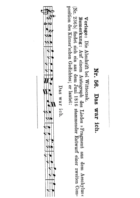 Fragmentary sketch of 2nd version (June 1816)